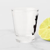 黒猫登山オンヒューマンバック ショットグラス (左)