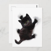 黒猫登山オンヒューマンバック ポストカード (正面/裏面)