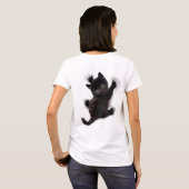 黒猫登山オンヒューマンバック Tシャツ (裏面フル)