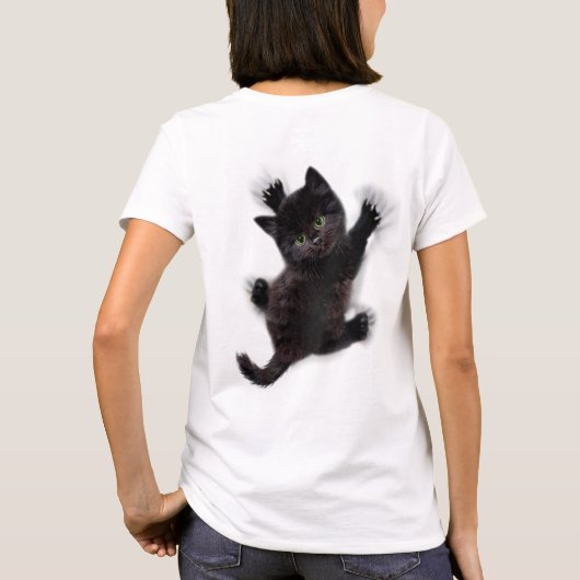 黒猫登山オンヒューマンバック Tシャツ (裏面)