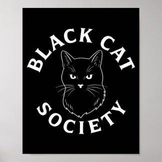 黒猫社会 かわいい子猫 愛猫家 ネコ好き ポスター