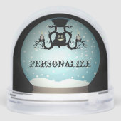 黒猫秋シャンデリア秋の雪の球体 (裏面)