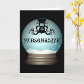 黒猫秋シャンデリア秋の雪の球体 カード (黄色い花)