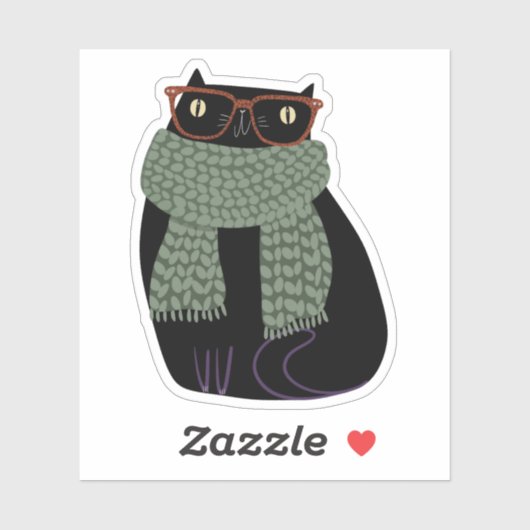 黒猫秋シーズンハロウィーン不気味かわいい シール (シート)