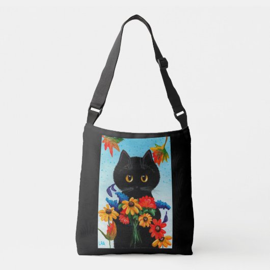 黒猫秋花 クロスボディバッグ (正面)