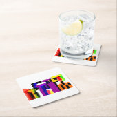 黒猫秋 スクエアペーパーコースター (インサイチュ)