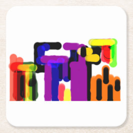 黒猫秋 スクエアペーパーコースター