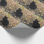 黒猫紅葉写真 ラッピングペーパー (角)