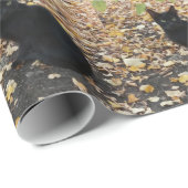 黒猫紅葉写真 ラッピングペーパー (ロールコーナー)