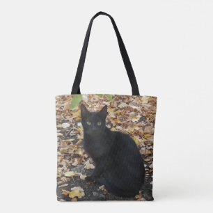 黒猫紅葉撮影 トートバッグ