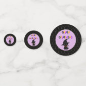 黒猫縁どハッピーハローウィン風船 コンフェッティ (裏面)