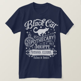 黒猫薬用ハロウィーン Tシャツ