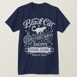 黒猫薬用ハロウィーン Tシャツ