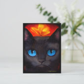 黒猫蝶絵画の芸術数々の- ポストカード (スタンド正面)