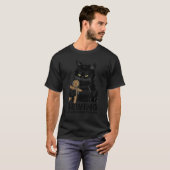 黒猫裁縫殺人犯は間違ったキルティング Tシャツ (正面フル)