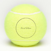 黒猫記念パーソナライズされた球場 テニスボール (裏面)