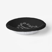 黒猫誕生日ポープリントハート紙丼 ペーパーボウル (傾斜あり)