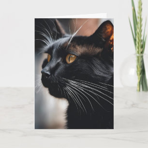 黒猫誕生日ユーモア カード