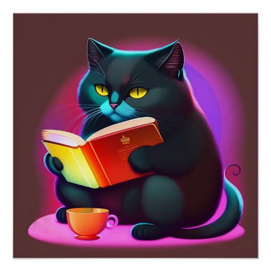 黒猫読の本のポスター ポスター (正面)