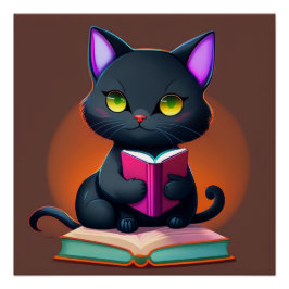 黒猫読の本のポスター ポスター