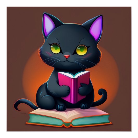 黒猫読の本のポスター ポスター (正面)