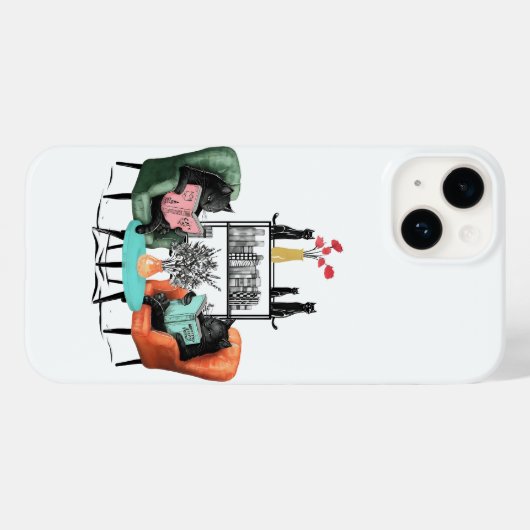 黒猫読の本 Case-Mate iPhoneケース (裏面 (横))