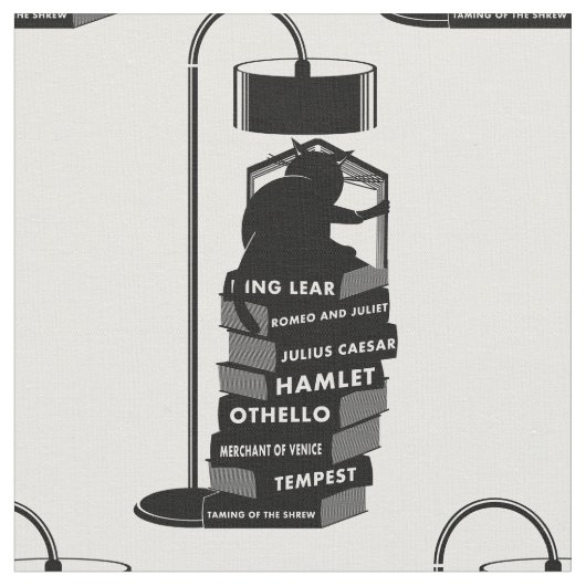 黒猫読シェイクスピア遊 ファブリック (クローズアップ)