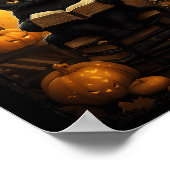 黒猫読ズブックスカボチャ秋先生ハ ポスター (角)