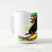 黒猫遊秋 コーヒーマグカップ (正面左)
