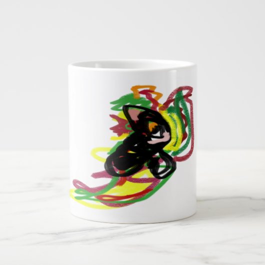黒猫遊秋 ジャンボコーヒーマグカップ (正面)