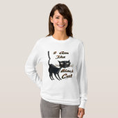 黒猫邪悪な魔女ハロウィーン Tシャツ (正面フル)