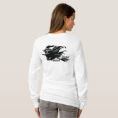 黒猫邪悪な魔女ハロウィーン Tシャツ (裏面フル)