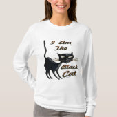 黒猫邪悪な魔女ハロウィーン Tシャツ (正面)