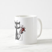 黒猫野球ホラーハロウィーン コーヒーマグカップ (正面右)