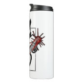 黒猫野球ホラーハロウィーン タンブラー (回転右)