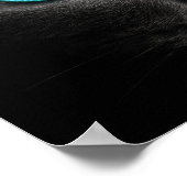 黒猫顔ターコイズ眼 ポスター (角)