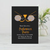 黒猫顔ハロウィーン誕生日パーティー 招待状 (スタンド正面)
