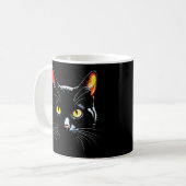 黒猫顔 コーヒーマグカップ (正面左)