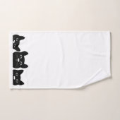 「黒猫顔」タオルがセット バスタオルセット (ハンドタオル)