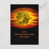 黒猫飛んでいるの魔女ハロウィーンの夜 エンクロージャーカード (正面)