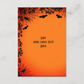 黒猫飛んでいるの魔女ハロウィーンの夜 エンクロージャーカード (裏面)