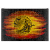 黒猫飛んでいるの魔女ハロウィーンの夜 カッティングボード (正面)