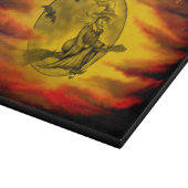 黒猫飛んでいるの魔女ハロウィーンの夜 カッティングボード (角)