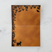 黒猫飛んでいるの魔女ハロウィーンの夜 カード (内部)