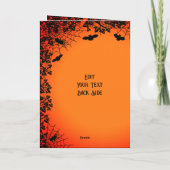 黒猫飛んでいるの魔女ハロウィーンの夜 カード (裏面)