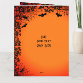 黒猫飛んでいるの魔女ハロウィーンの夜 カード (裏面)