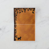 黒猫飛んでいるの魔女ハロウィーンの夜 カード (内部)