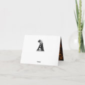 黒猫飛んでいるの魔女ハロウィーンの夜 カード (裏面)