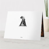 黒猫飛んでいるの魔女ハロウィーンの夜 カード (裏面)