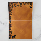 黒猫飛んでいるの魔女ハロウィーンの夜 カード (内部)